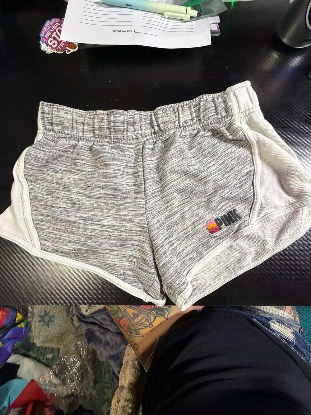 Victoria's Secret PINK Lounge Shorts Size XS Gray Space Dye